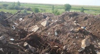 Мусор в Рудном выбрасывают на территорию археологического памятника