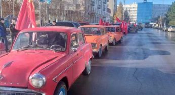В Костанае состоялся ретро пробег, в честь 102-й годовщины ВЛКСМ