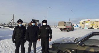 30 градусов мороза : костанайские полицейские помогают водителям на трассе