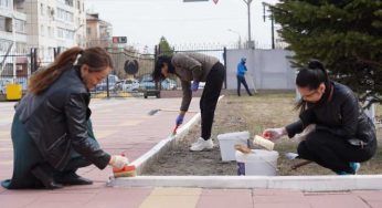 Полицейские костанайского гарнизона провели субботники