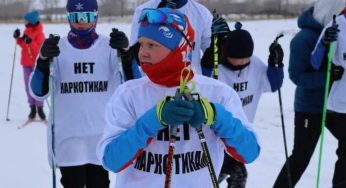 «Спорт против наркотиков» — под таким девизом прошли лыжные гонки в Костанае